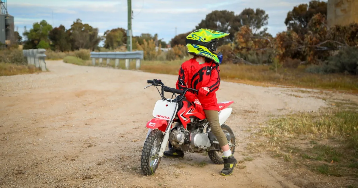 Kid on a motorbike