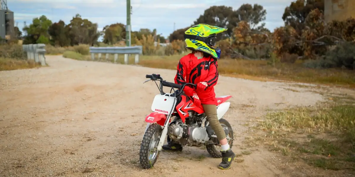 Kid on a motorbike