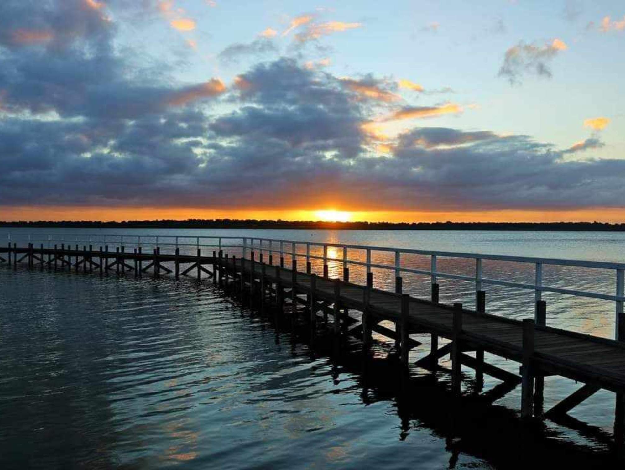 Sunrise Over The Bridge To Nowhere<br><br>©  Tracey Marinkovic